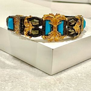 Alexis Bittar Rare Art Deco Cuff Bracelet